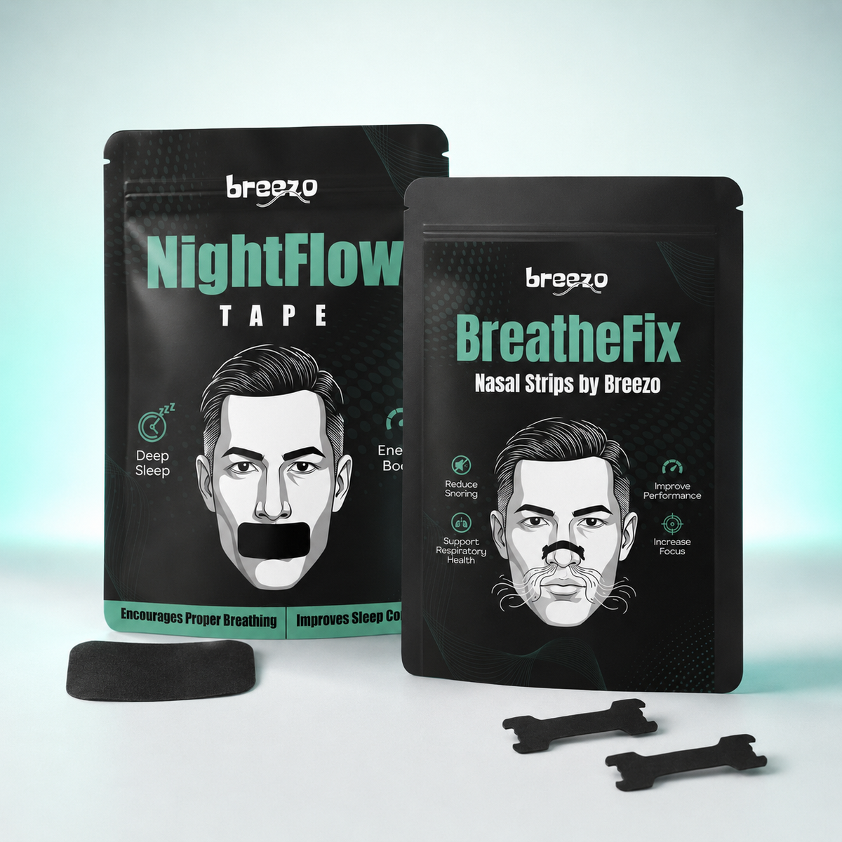 Night Breathing Duo™ | Nasal Strips + Mouth Tape